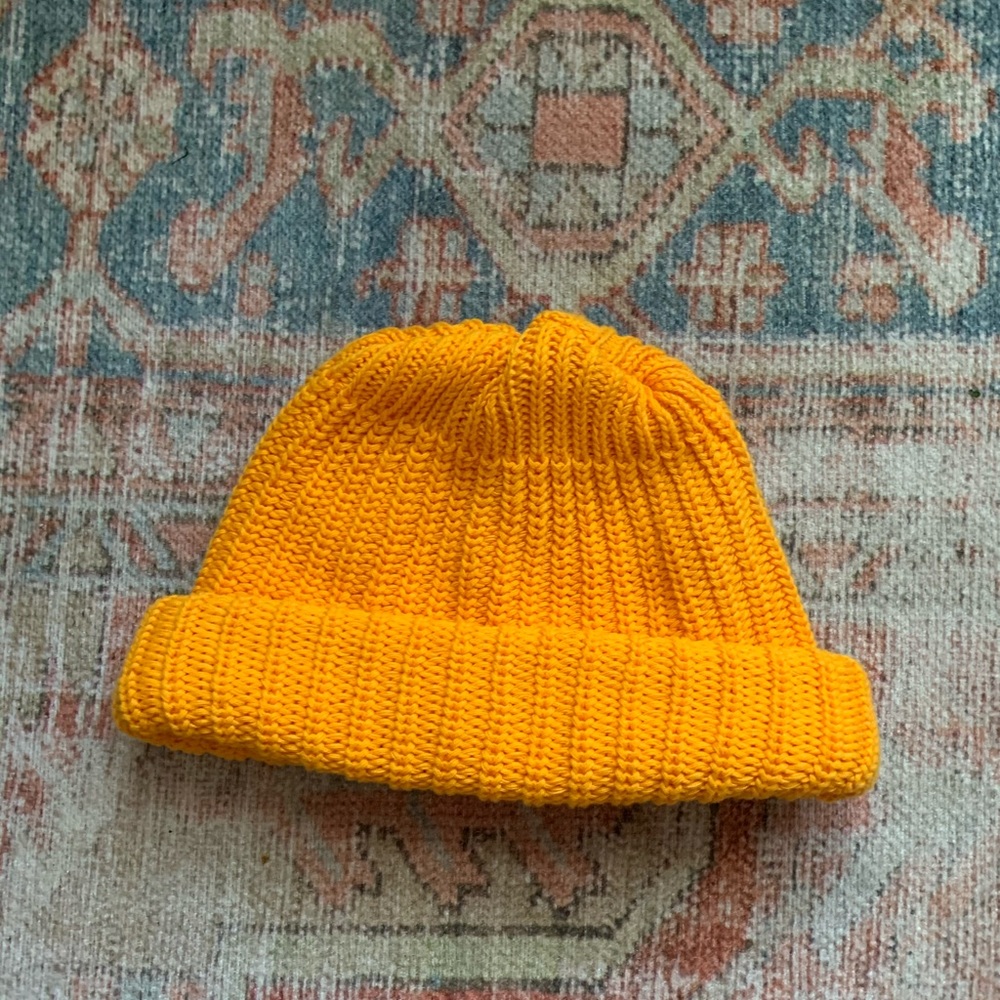 Bricks and Wood Yellow Heavy Knit Beanie